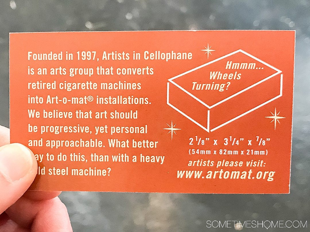 Everything you need to know about Art-o-mat up cycled cigarette dispensers by Clark Whittington, including submissions, democratizing art throughout Winston-Salem North Carolina and beyond, into Las Vegas and across the country.