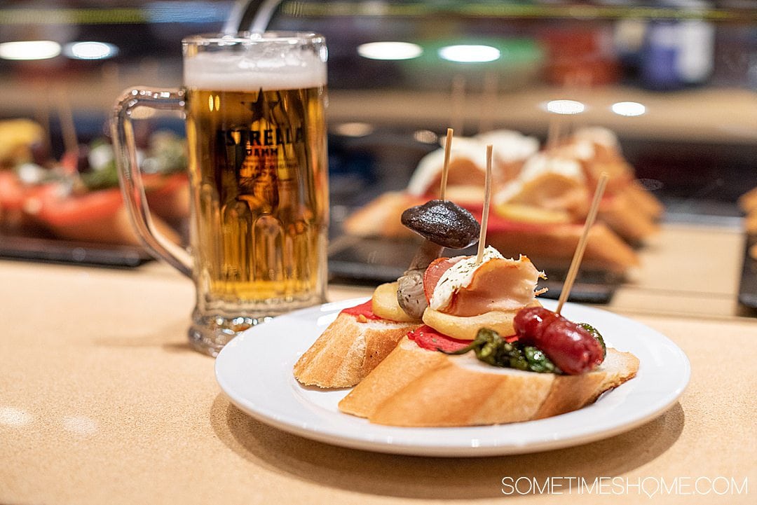 Pincho tapa foods in Barcelona