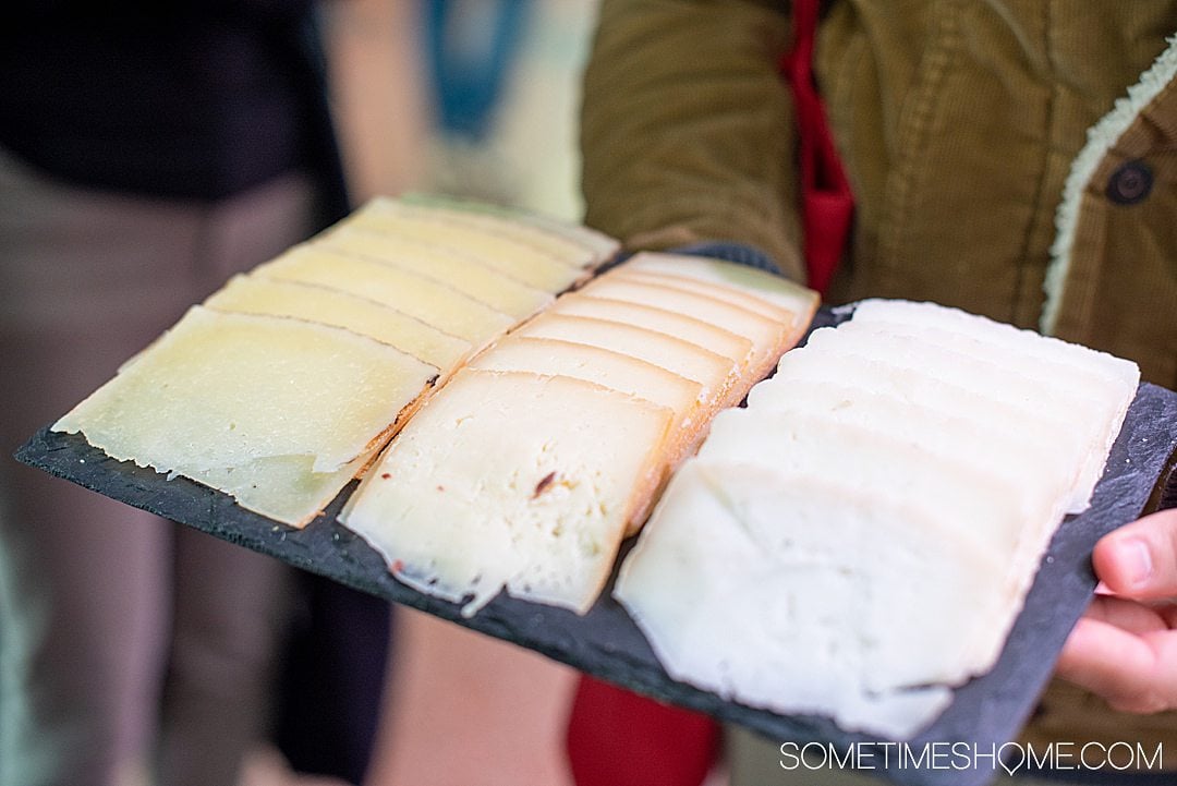 Spanish cheese slices in Barcelona