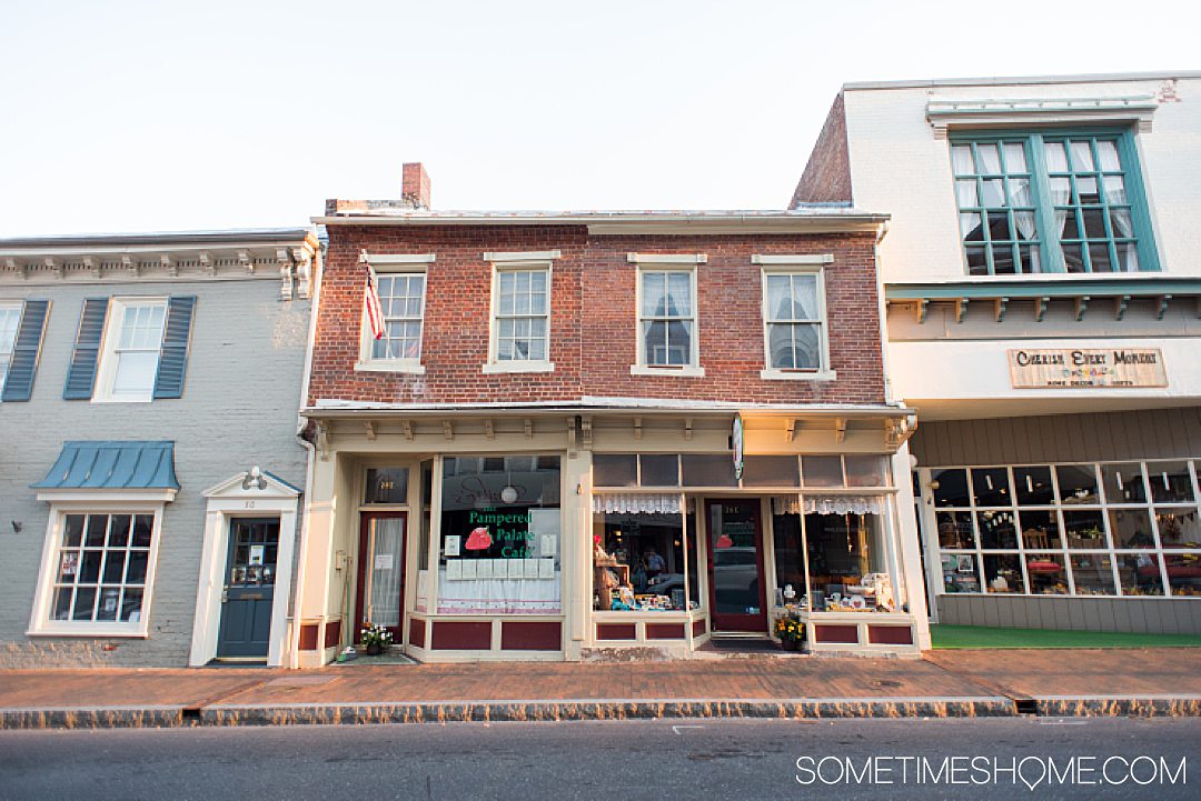 Pre-Civil War building in the main area of historic downtown Staunton, VA.