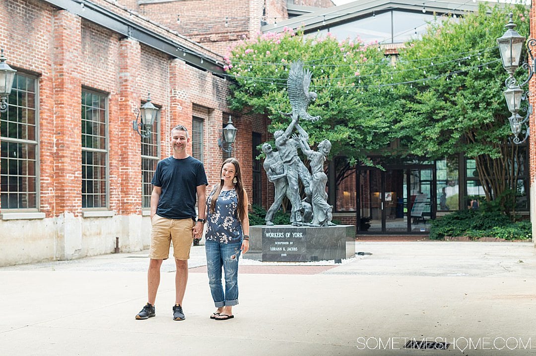 Sculpture at the entrance to a museum in York, PA