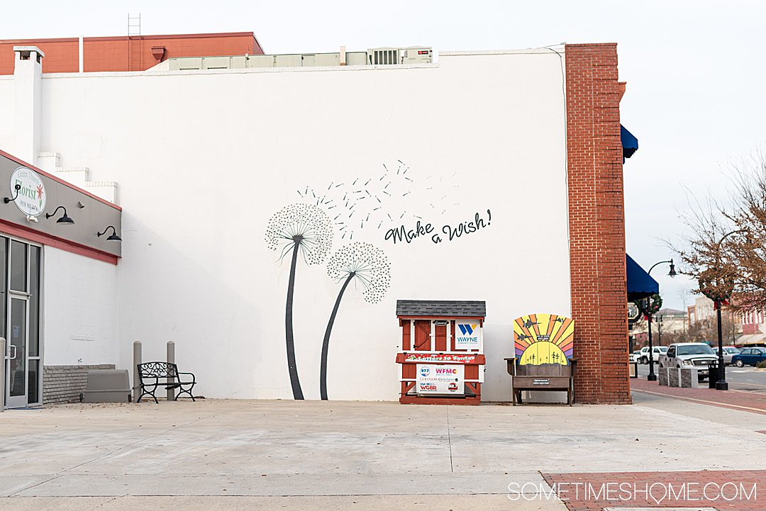 Dandelion mural in Goldsboro, NC