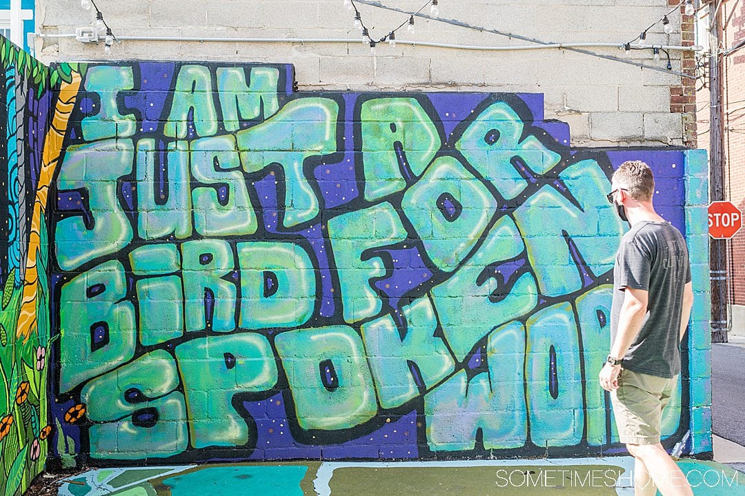 Colorful mural with words in York, Pennsylvania