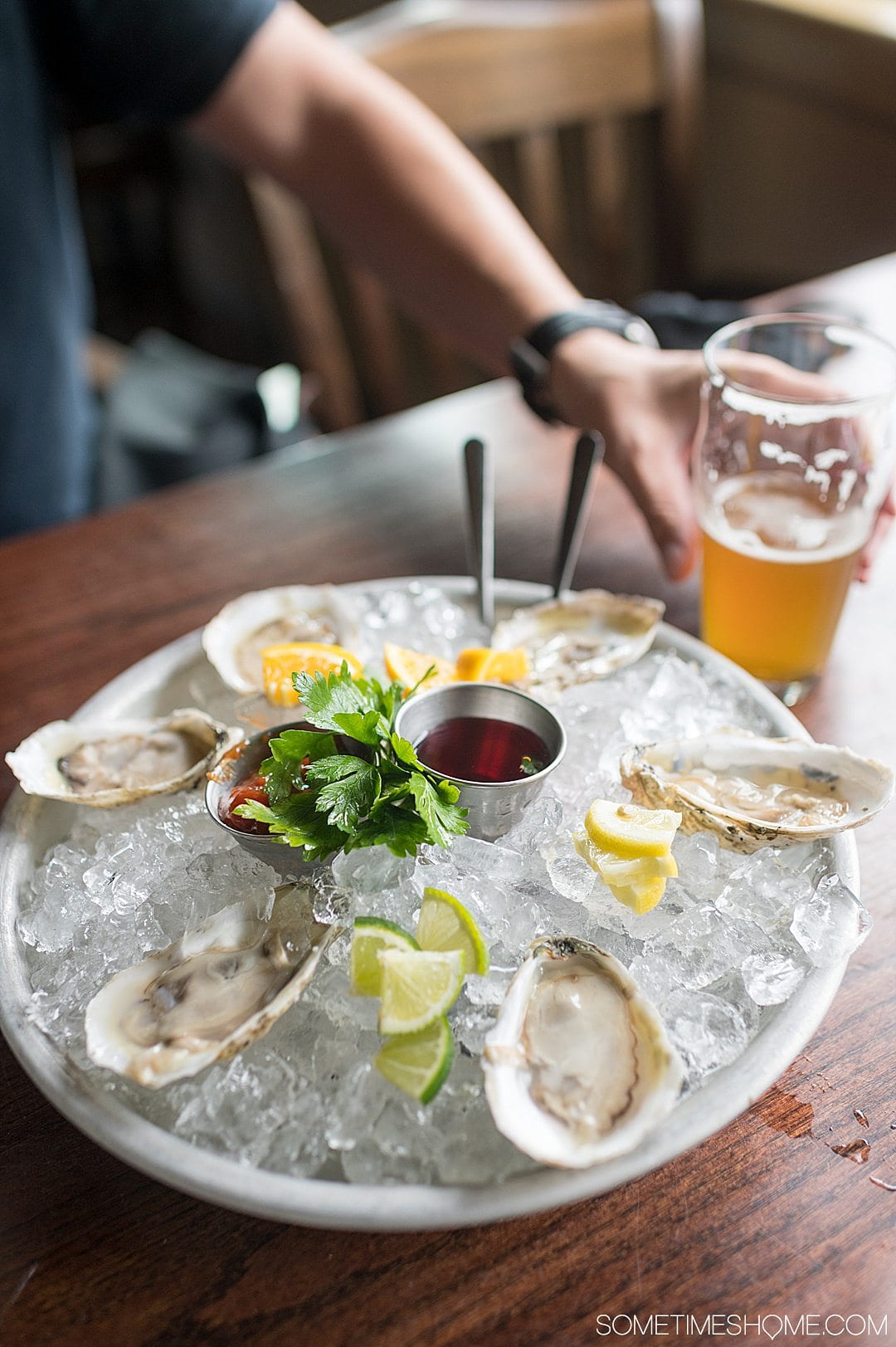 Oysters on the half shell at York, PA restaurant The First Post