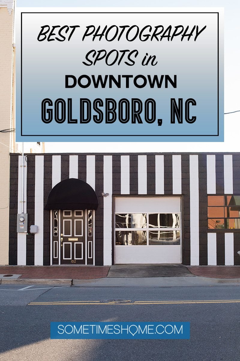 Pinterest graphic for photos spots in Goldsboro NC