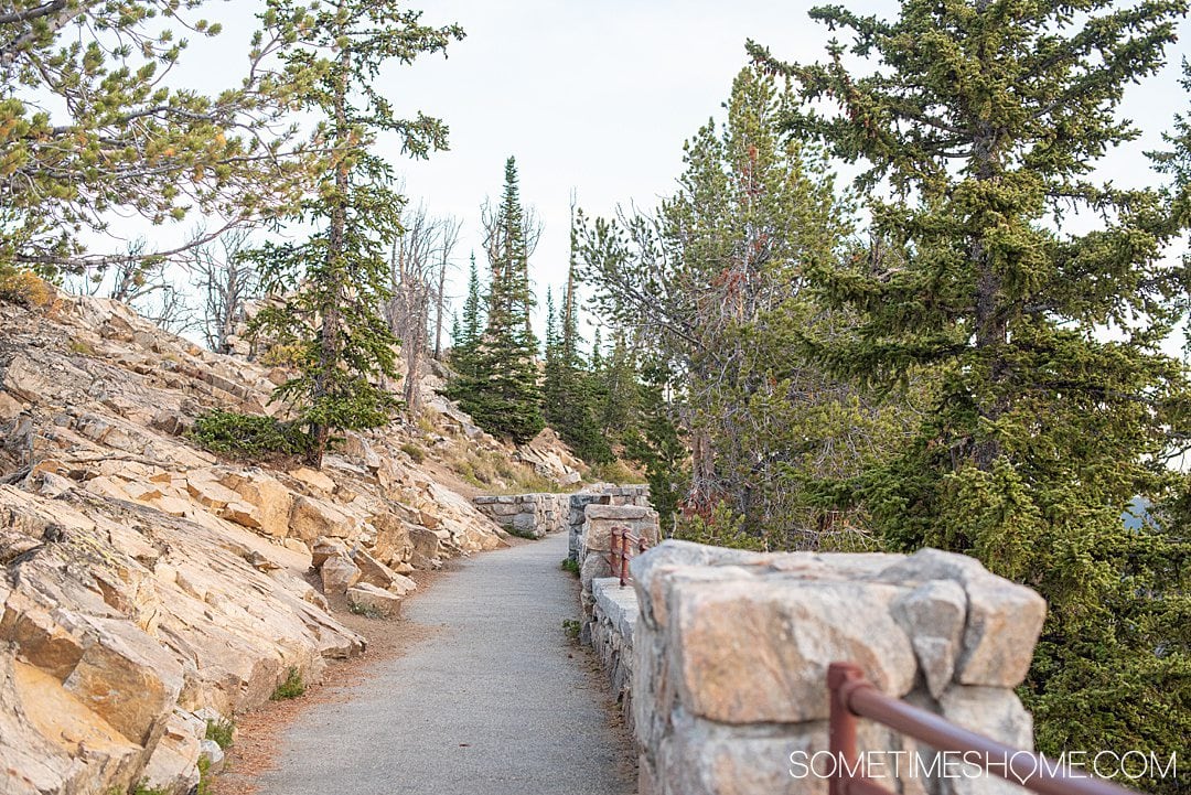 a vista scenic rest area on Beartooth Highway in Montana and Wyoming.