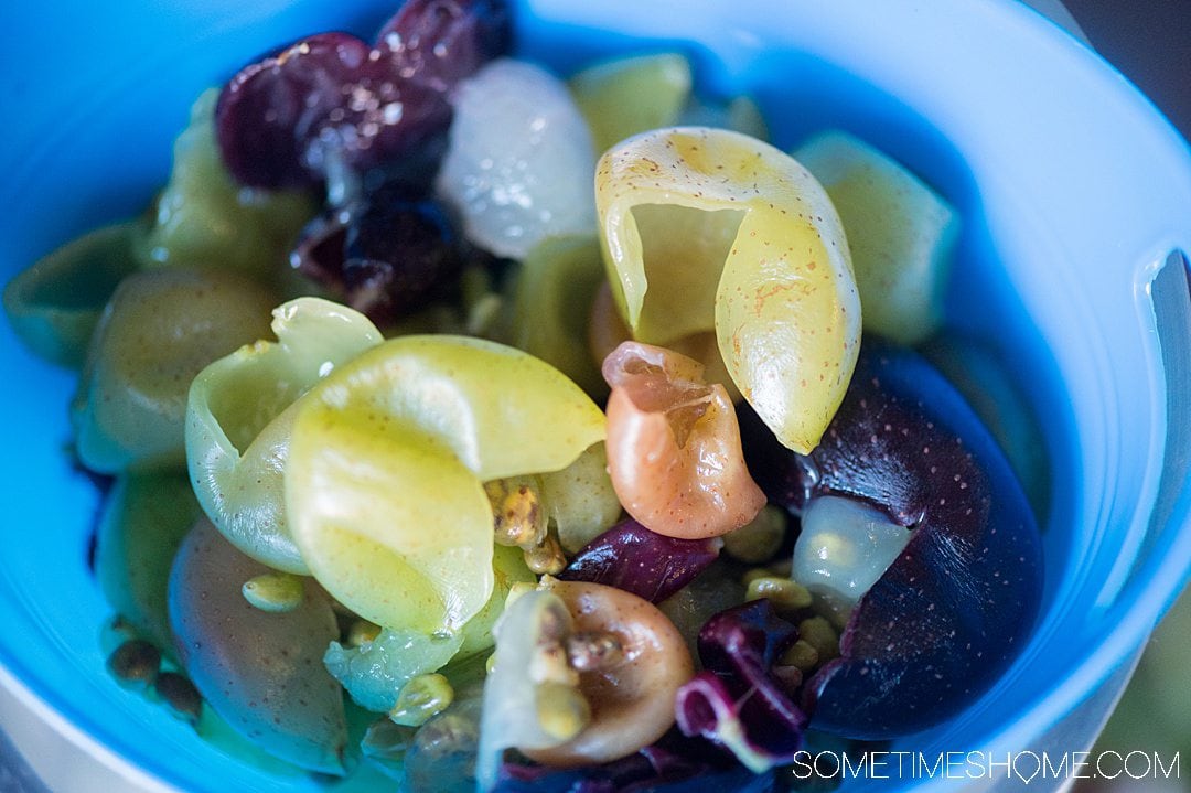 Skins and seeds of North Carolina Muscadine Grapes