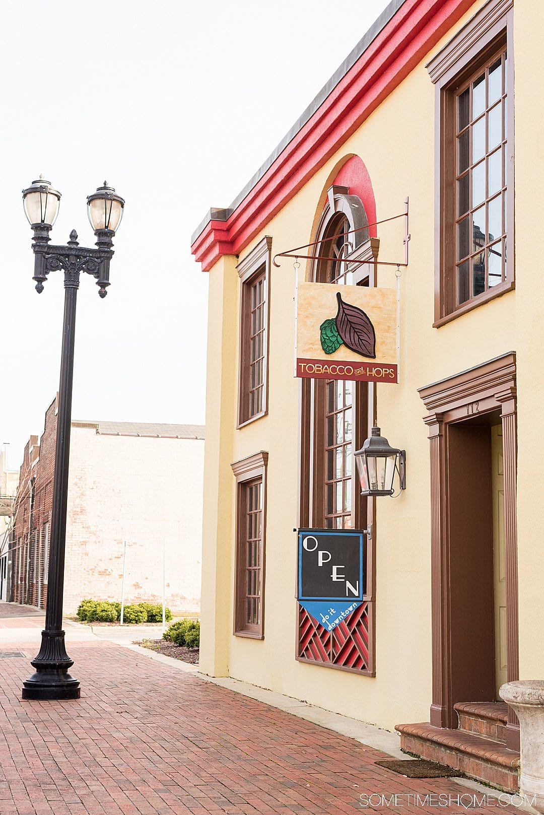 Storefront of Tobacco and Hops in Goldsboro, NC