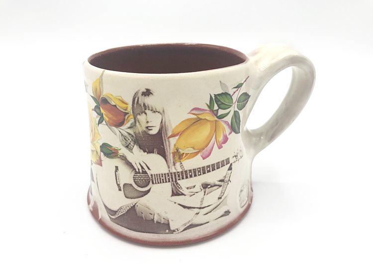 Joni Mitchel mug handmade in Seagrove, NC by Dean and Martin Pottery