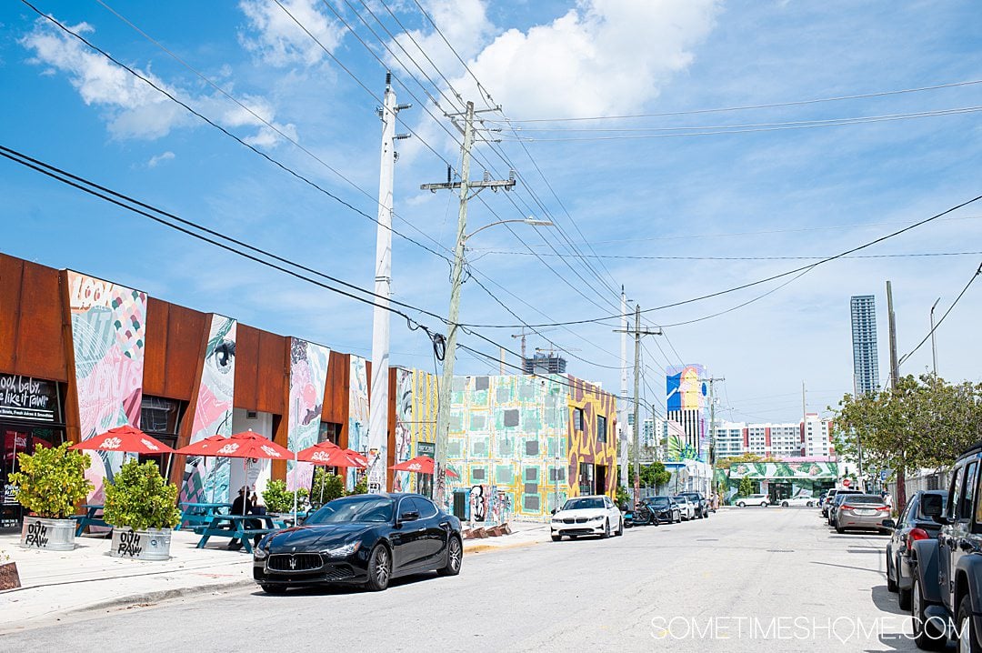 Street in Wynwood, Miami, known for its street art.