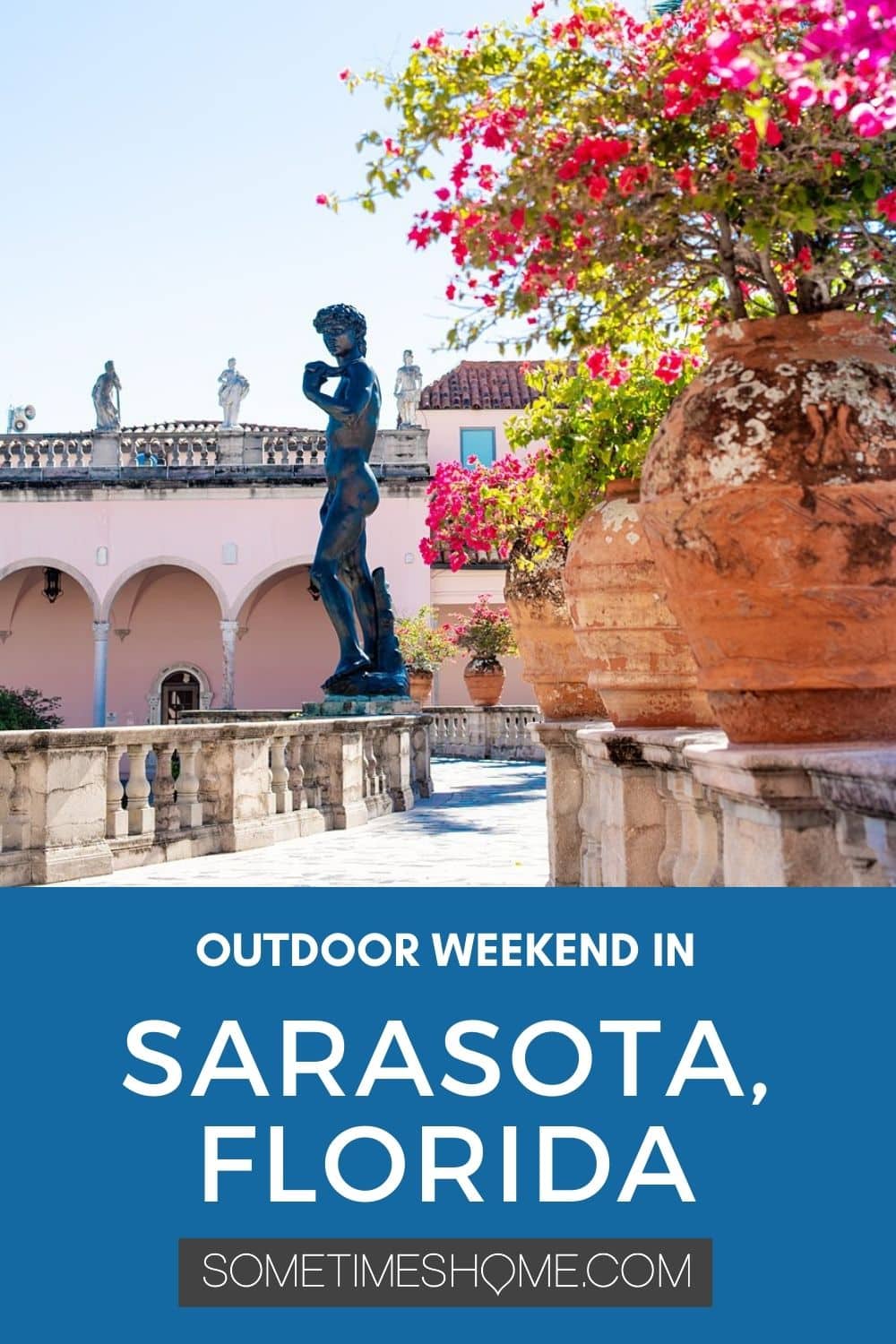 Outdoor weekend in Sarasota, Florida, including an image at the Art Gallery at The Ringling Museum.