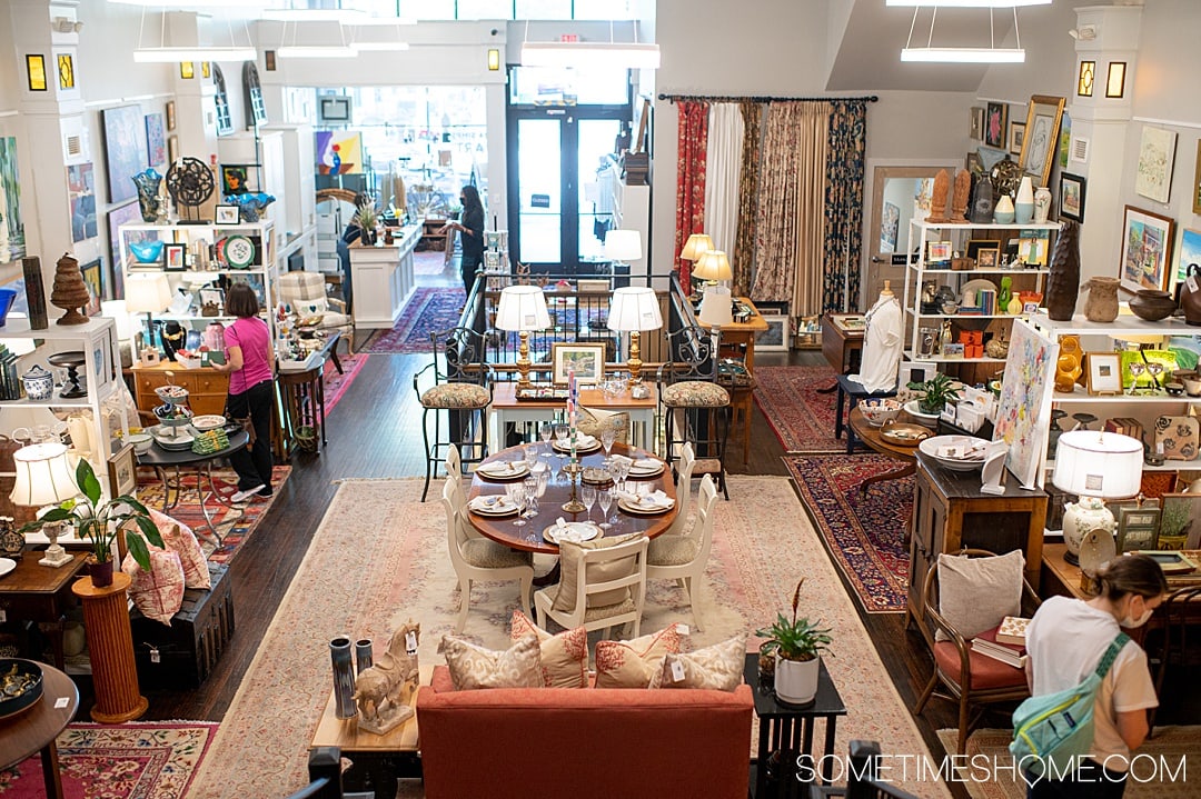 Picture of the inside of an artists store in downtown Rock Hill, South Carolina.