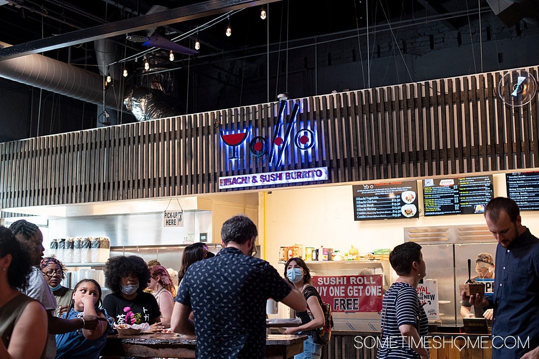 Morgan Street Food Hall in Raleigh, NC. A vendor inside the venue.