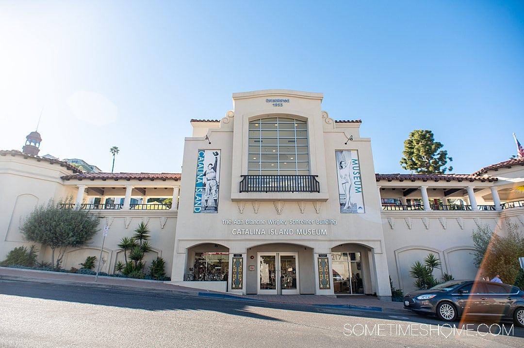 Facade of the Catalina Museum of Art & History on Catalina Island in California.