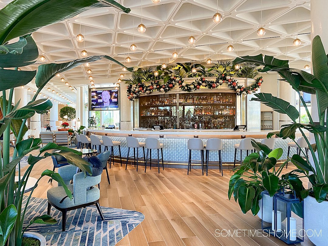 Interior bar area, a fun adult thing to do at Disney's BoardWalk at Walt Disney World at the Swan Reserve.