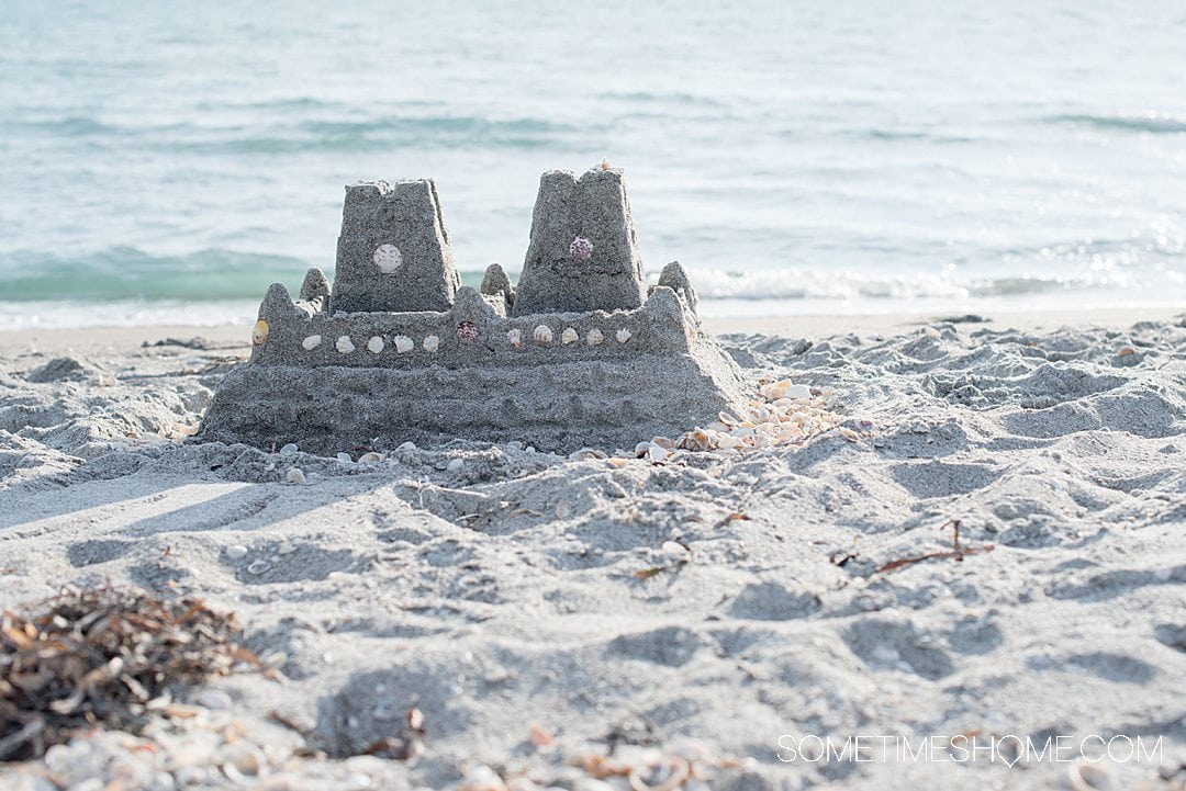 Sand castle in Florida. Florida is known for its sandy beaches.