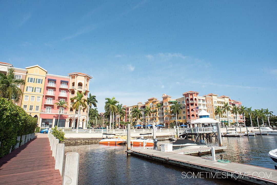 Marina in downtown Naples, Florida, a city the sunshine state is known for.