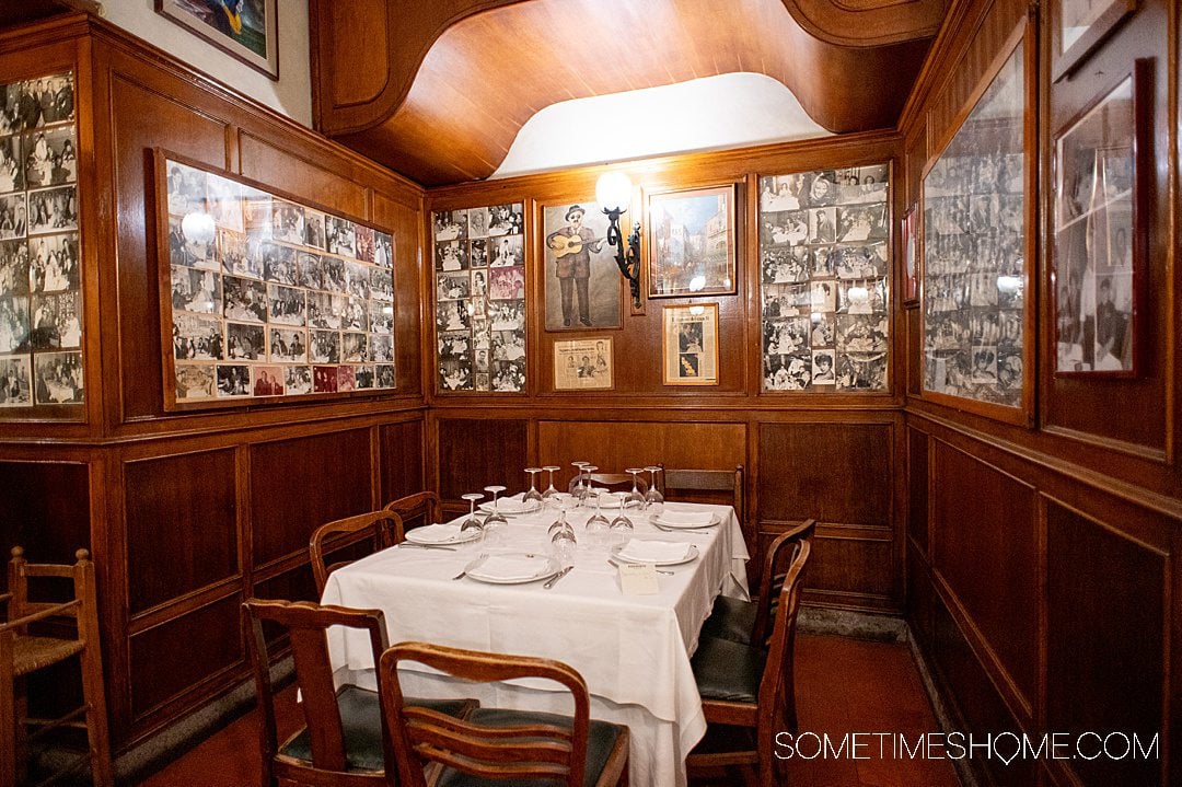 Table set for dinner during a Devour food tour in Rome, Italy. 