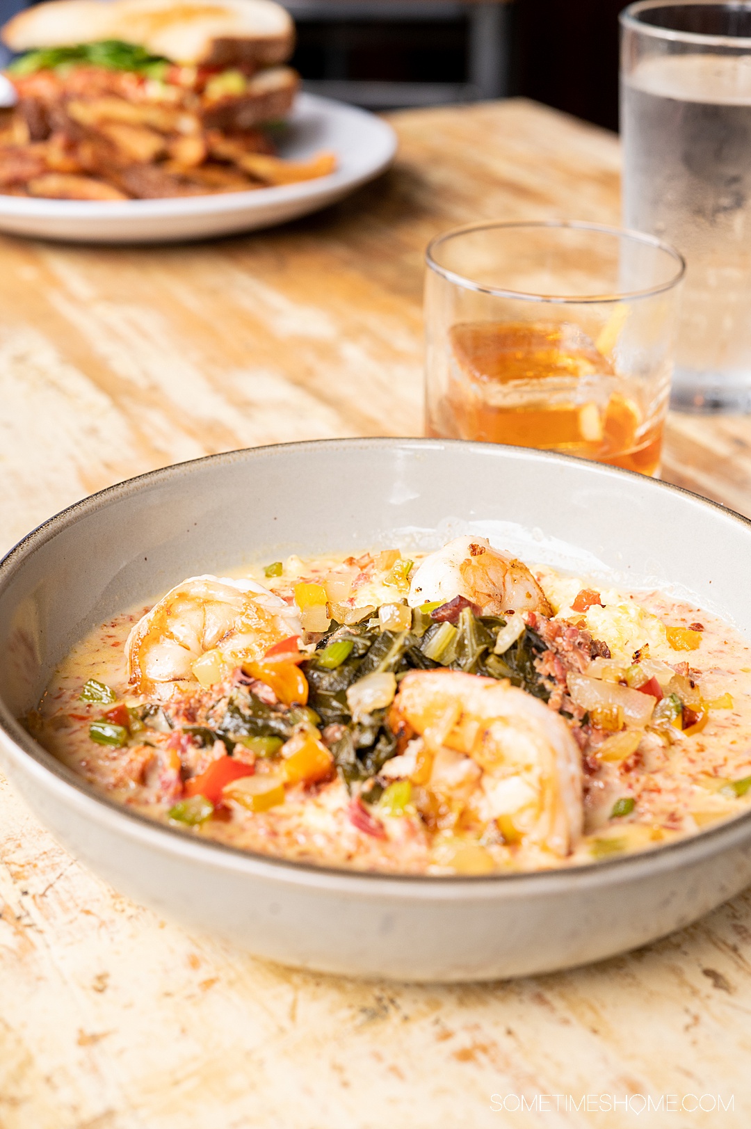 Shrimp 'n grits in a bowl at Gray's on Main in Franklin. 