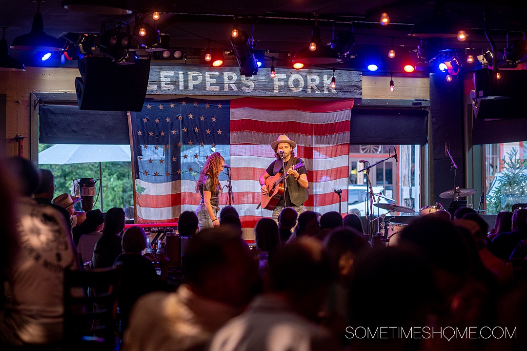 Performers on the stage at Leiper's Fork Fox & Locke venue.