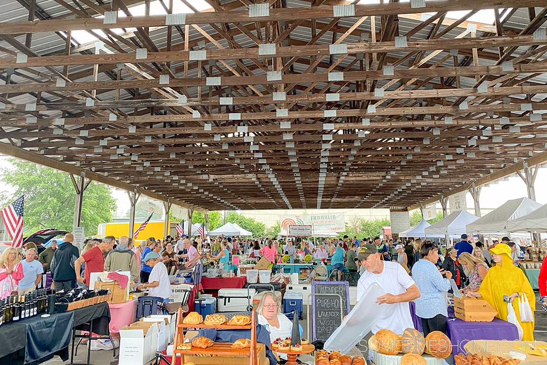 Covering over the outdoor Farmers' Market in Middle Tennessee at The Factory at Franklin.