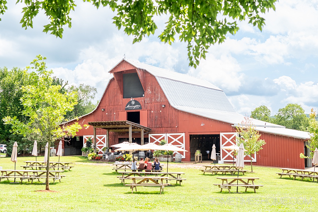 Barn music venue and tasting space at Arrington Vineyards near Franklin, TN.