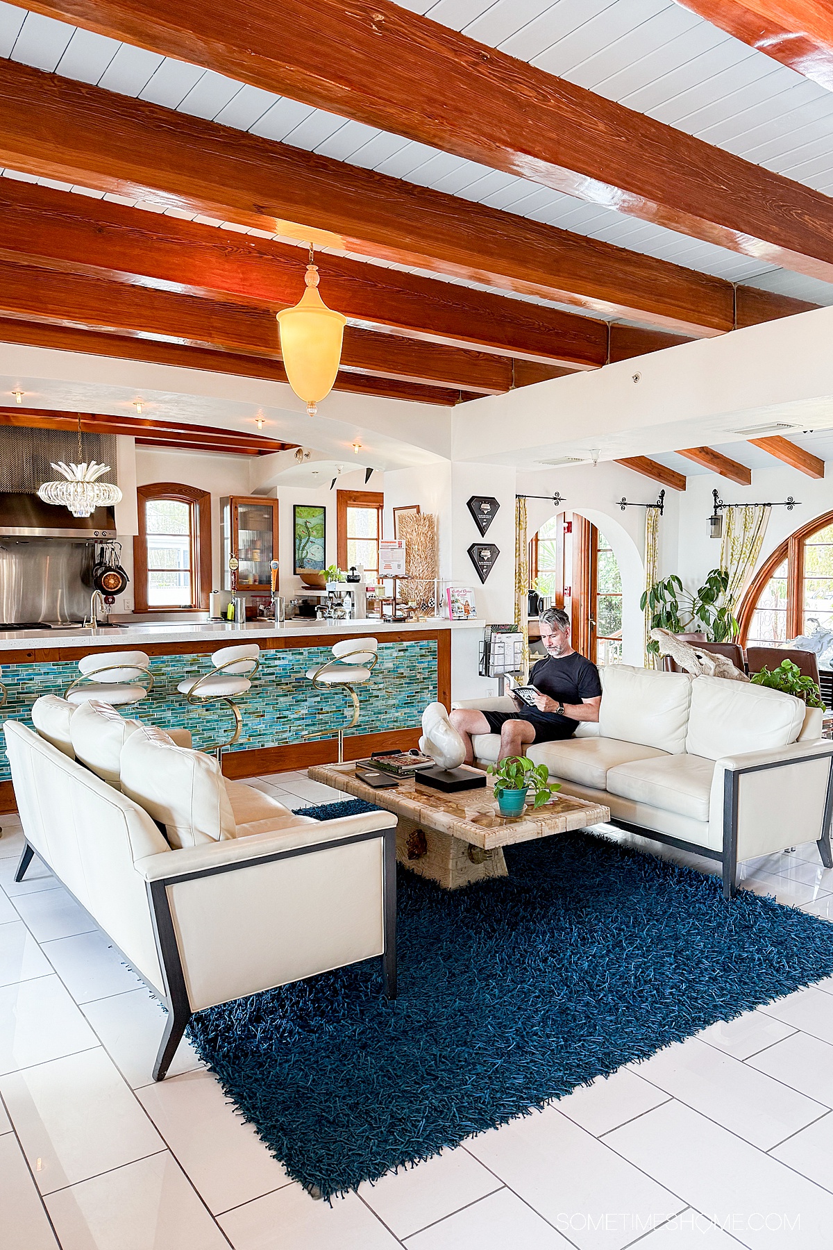 Lobby area of the Black Dolphin Inn boutique hotel.